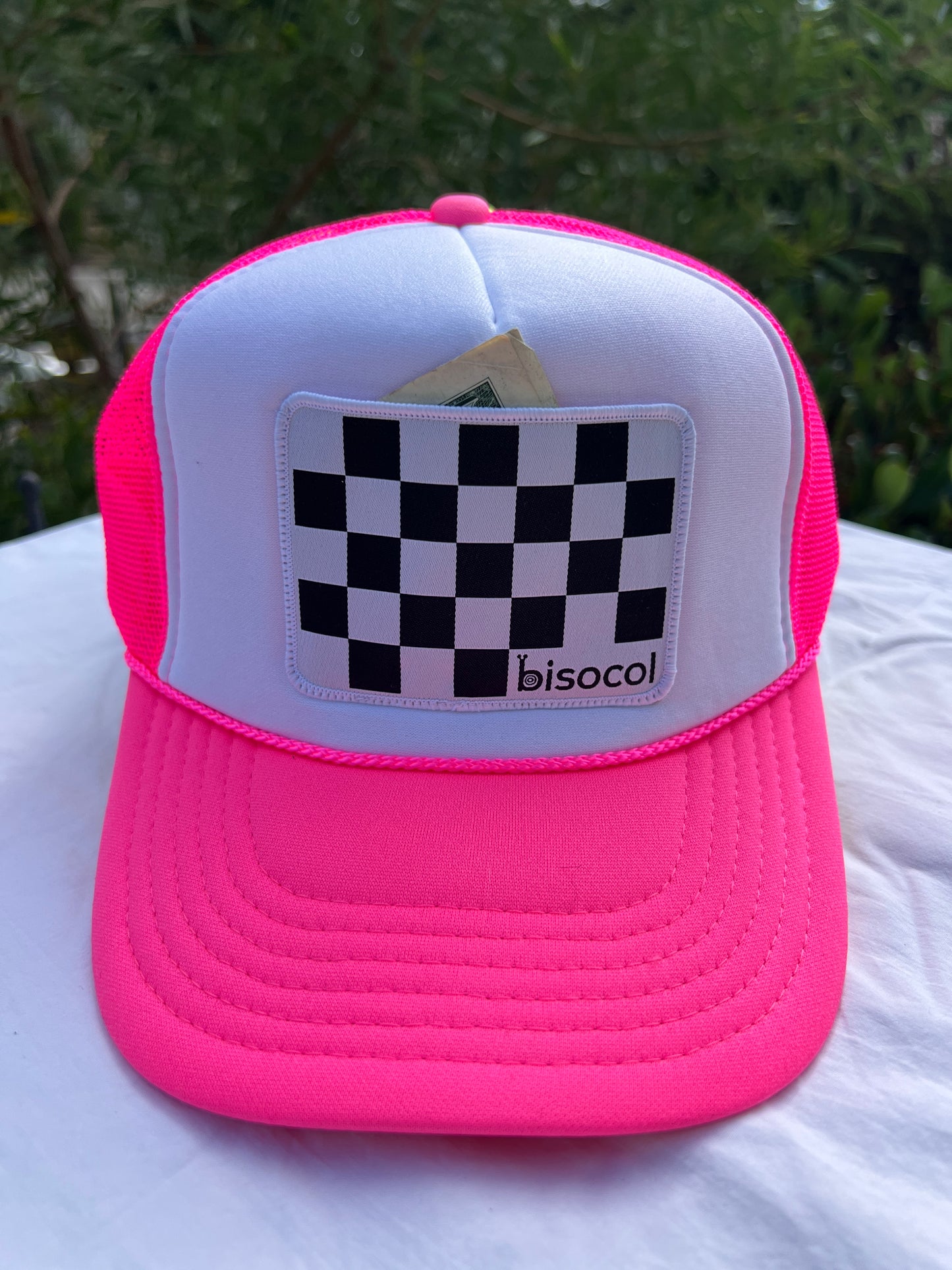 pocket cap | hot pink